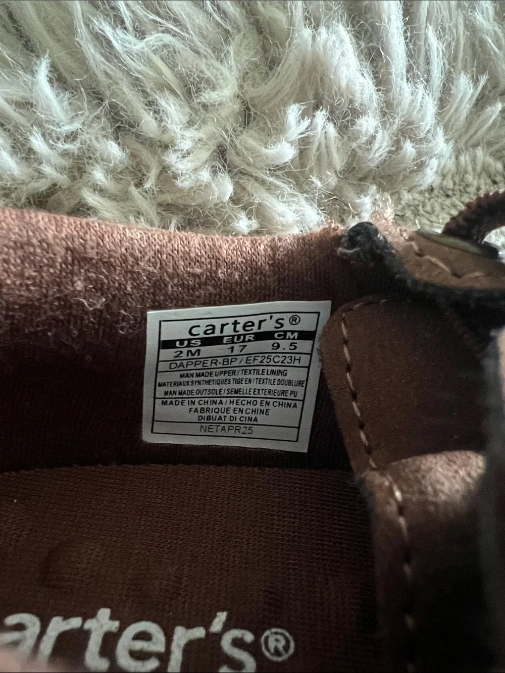 Carter’s Baby Boy Brown Boat Shoes - Velcro